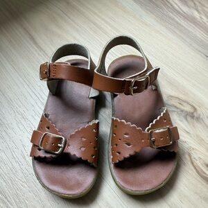 Footmates -Brown Leather Kids Sandals